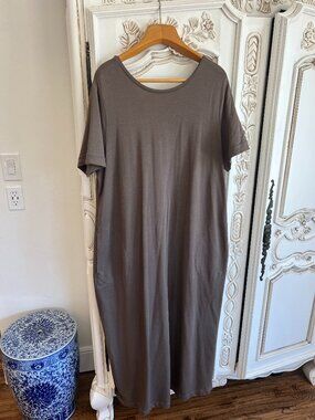 J Jill brown knit maxi dress XL